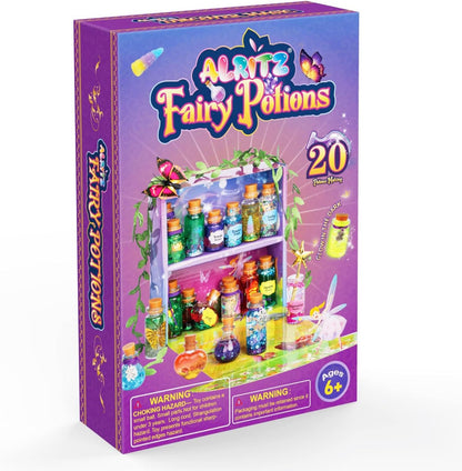 Fairy Mixies Potion Kits for Kids, 20 Bottles Magic DIY Mixies Potions, Christmas Decorations Families Party Ornaments Creative Crafts Toys Gifts for Girls and Boys Ages 6 7 8 9 10 11+