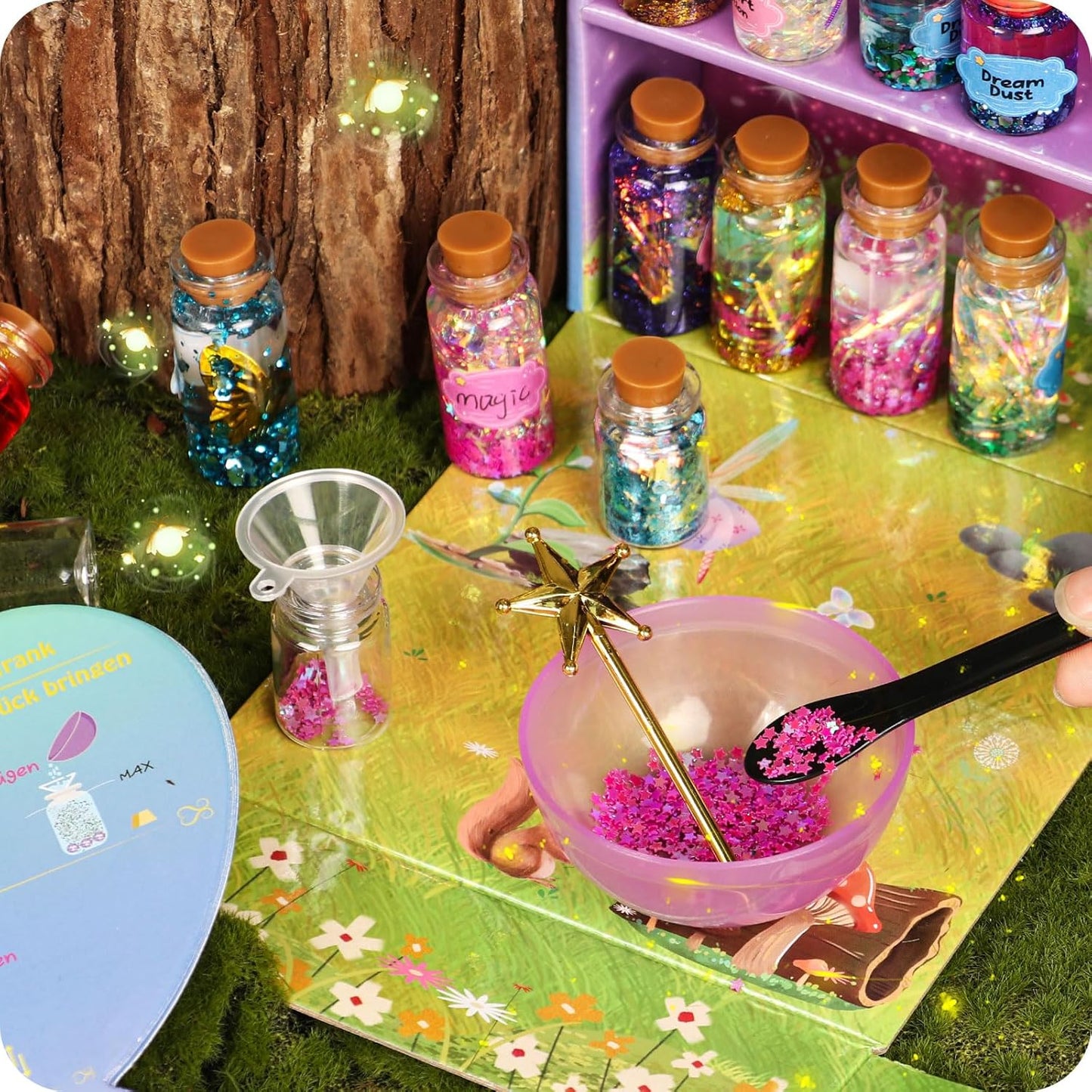 Fairy Mixies Potion Kits for Kids, 20 Bottles Magic DIY Mixies Potions, Christmas Decorations Families Party Ornaments Creative Crafts Toys Gifts for Girls and Boys Ages 6 7 8 9 10 11+